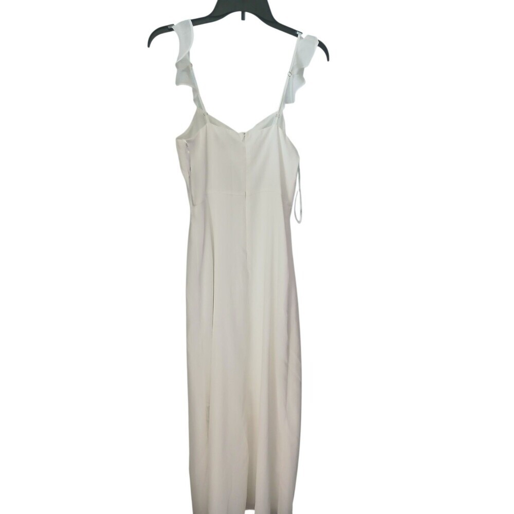 Lulus White Maxi Dress Size S NWT Elegant Slit Dress Formal Summer Wedding - Picture 2 of 7